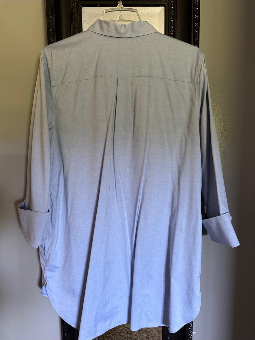 Chico's Light Blue Tunic with White Placket - Picture 2 of 4